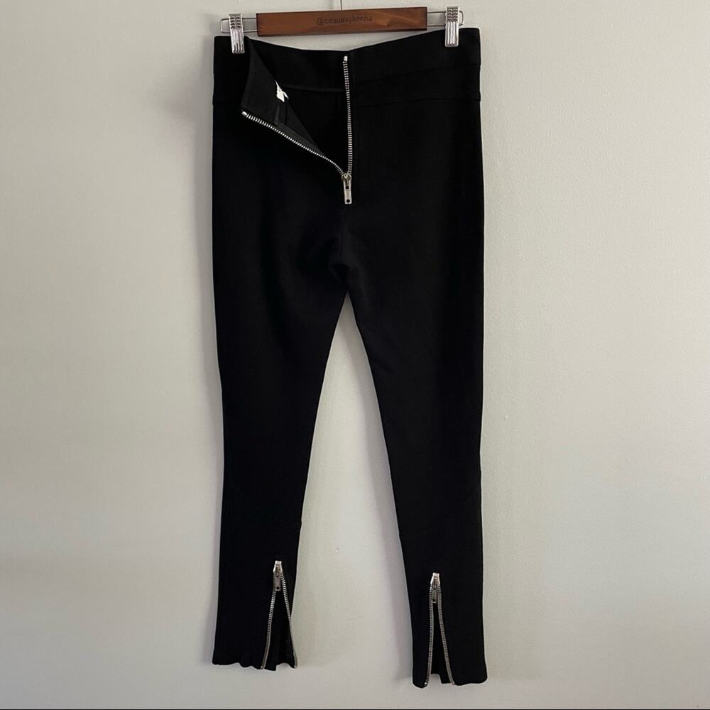 Givenchy Paris | Womens Black Slim Skinny Pant Ankle & Butt Zippers Luxury Small - Picture 7 of 10